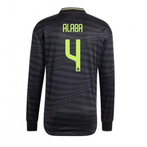 Real Madrid David Alaba #4 Tredjedrakt 2022-23 Langermet Real Madrid David Alaba #4 Tredjedrakt 2022-23 Langermet